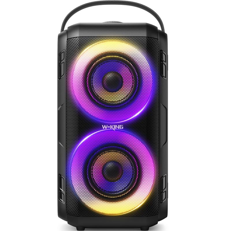 Alto-falante Bluetooth Portátil W-KING T9-2 - 80W, com LED e 24h